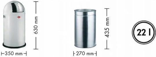 Wesco Coș Pushboy De Gunoi Din Plastic Verde 22lt