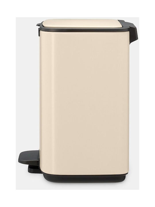 Brabantia Coș de Gunoi Plastic cu Pedală Bej 4lt 1buc