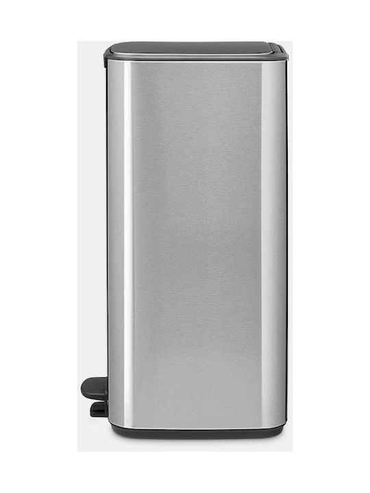 Brabantia Abfalleimer Abfall aus Edelstahl mit Pedal Gray 30Es 1Stück