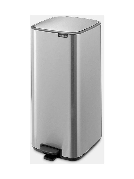 Brabantia Abfalleimer Abfall aus Edelstahl mit Pedal Gray 30Es 1Stück