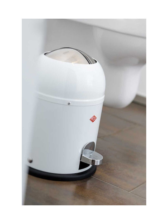 Wesco Κάδος Απορριμμάτων Πλαστικός Λευκός 6lt