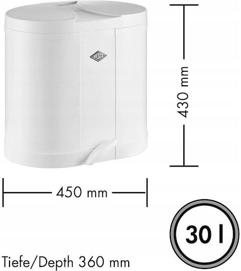 Wesco Κάδος Απορριμμάτων Πλαστικός Γκρι
