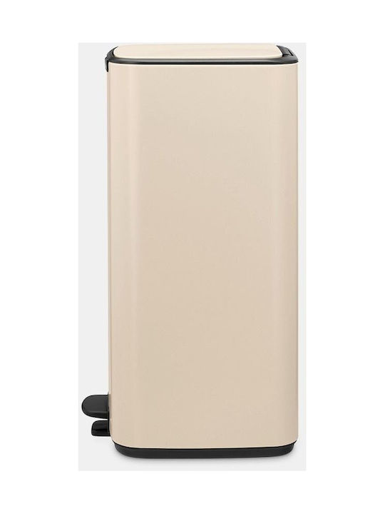 Brabantia Waste Bin Waste Plastic with Pedal Beige 30lt 1pcs