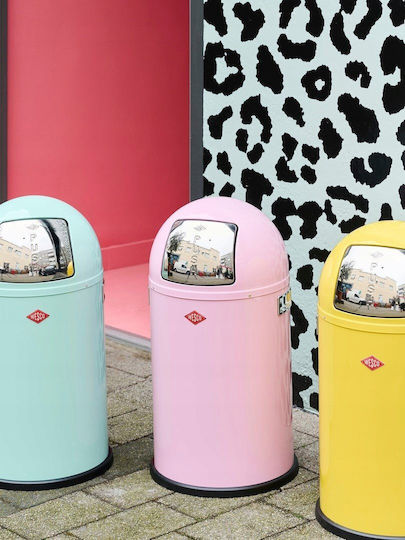 Wesco Κάδος Pushboy Απορριμμάτων Πλαστικός Κίτρινος 22lt