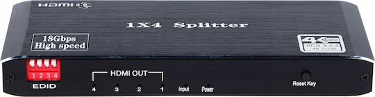 Comutator HDMI 2.0 1x4 Splitter Ultra HD UHD 4K HDCP 2.2 HDR10 Pawonik