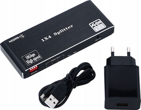 Comutator HDMI 2.0 1x4 Splitter Ultra HD UHD 4K HDCP 2.2 HDR10 Pawonik