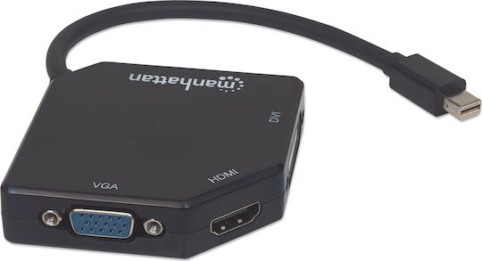 Manhattan USB-C / USB-A Докинг станция с HDMI 4K Черен (207720)