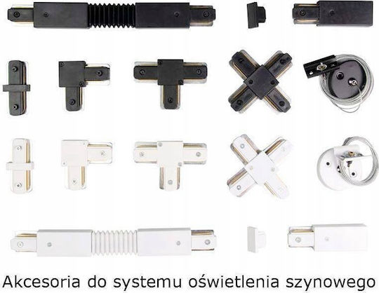 DPM L Typ Verbinder Oberflächenmontierte Schienensystem Schwarz X-line
