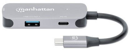 Manhattan USB-C Docking Station με HDMI 4K PD Γκρι (130707)