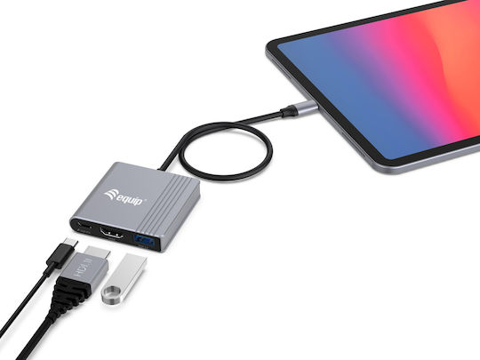 Equip USB-C Docking Station mit HDMI 4K PD Gray (133488)