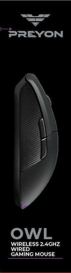 Preyon Owl Ασύρματο RGB Gaming Ποντίκι 16000 DPI Μαύρο