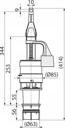 Drain Valve Stel Podt Tech Line Opti