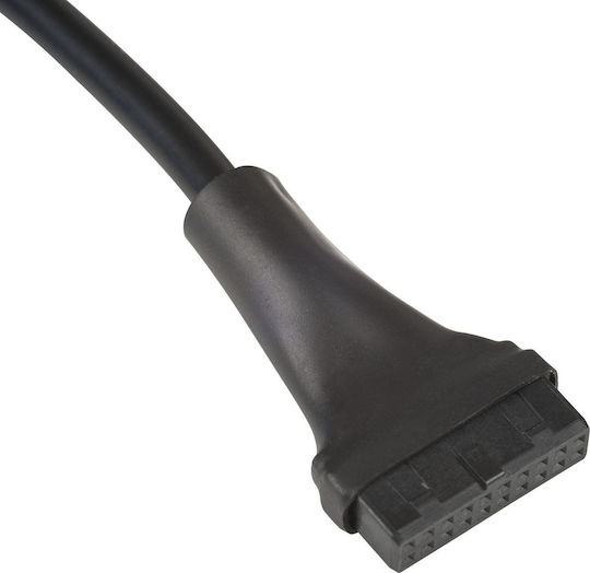 Akyga USB-A to Lightning Cable Μαύρο 0.2m (5901720136350)