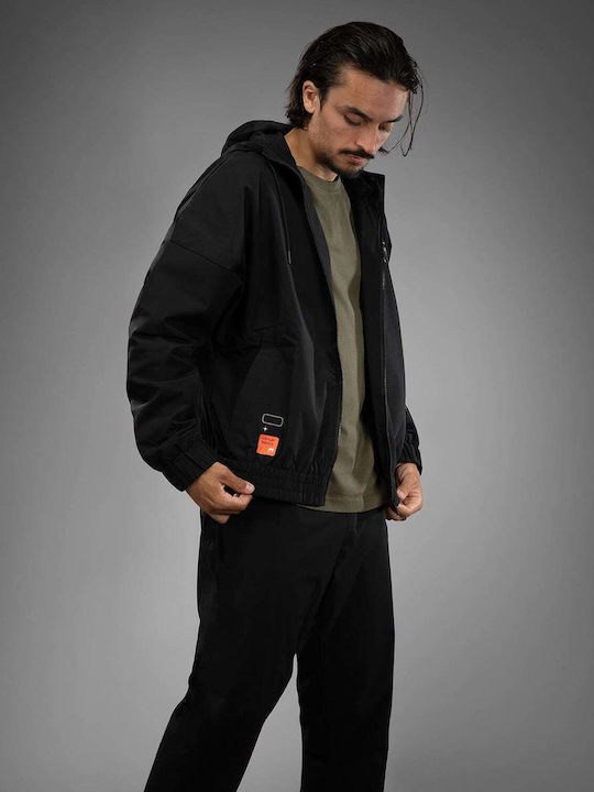 Sweatshirt with Hood Black/ivory