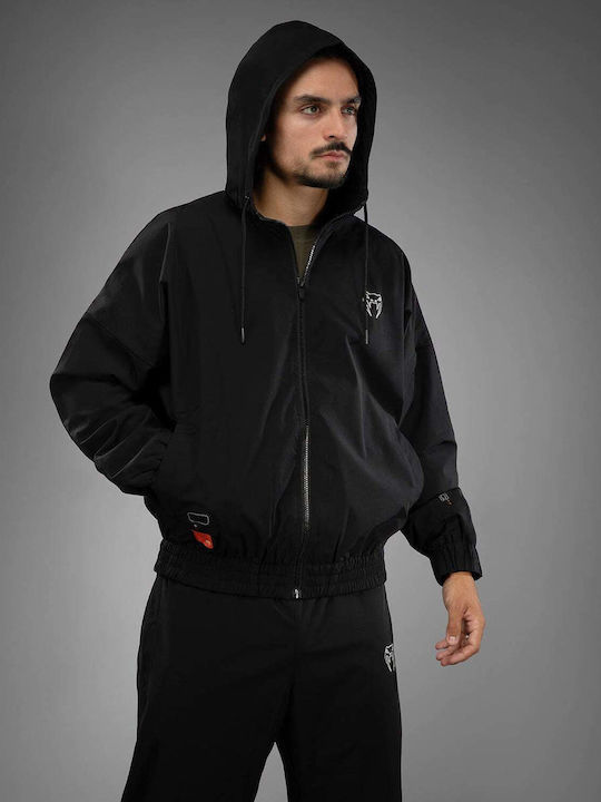 Sweatshirt with Hood Black/ivory