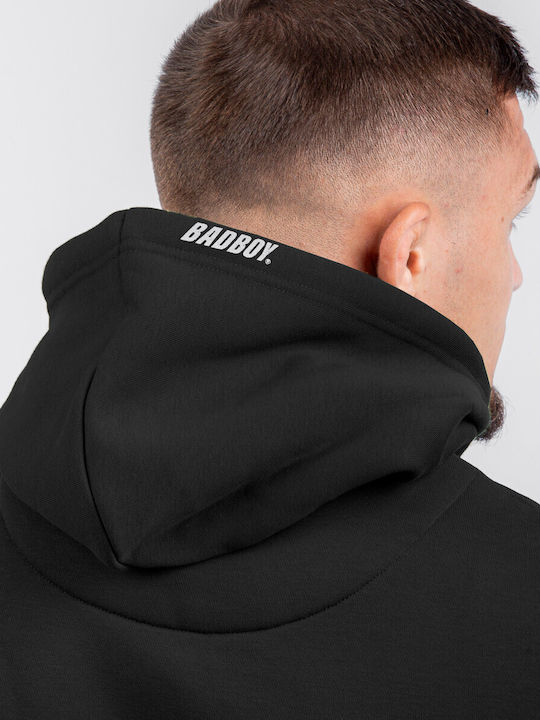 Sweatshirt with Hood Black/white