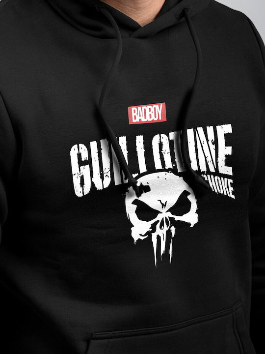 Sweatshirt with Hood Black, White, Red