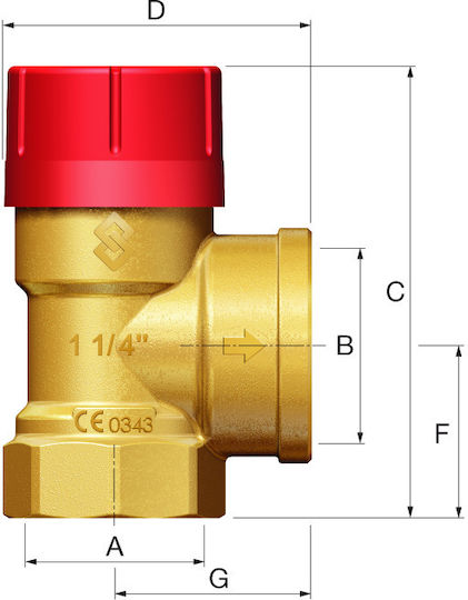 Предпазен Клапан Prescor Gw 3/4" X Gw 1" 3bar 27024