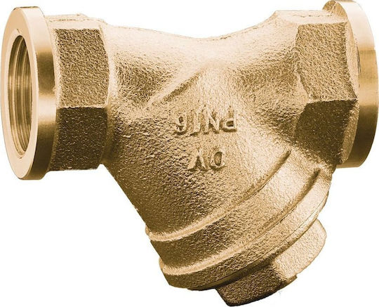 Oventrop Dirt Filter Pn25 Brass Single Strainer 600m Ig Dn15 1/2