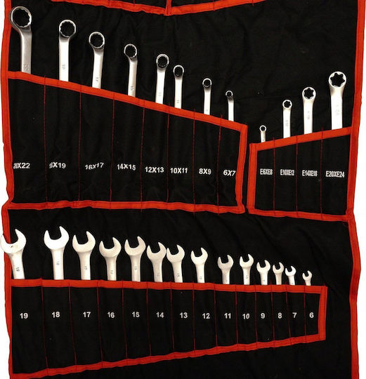 Forcekraft Set Chei Poligonale Germane 25 Bucăți 6-32mm Cr-v
