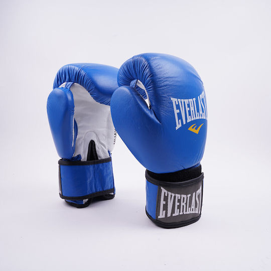 Everlast Boxhandschuhe Leder für Kampf Blau