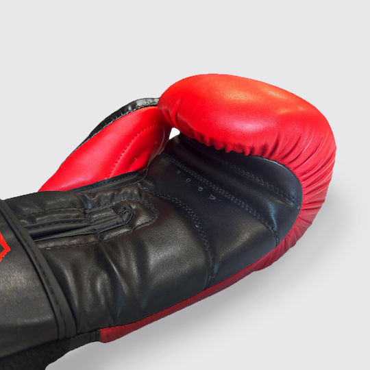 Boxing Pro Боксови Ръкавици от Синтетична Кожа за Състезание Червени