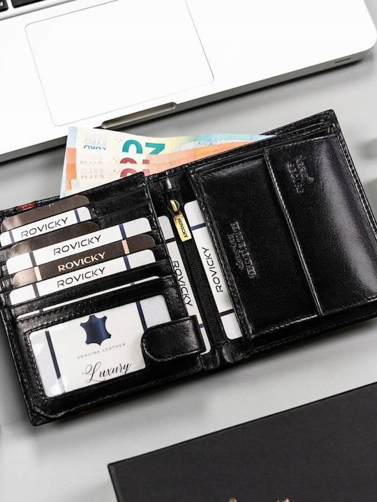 Leder Herren Geldbörse Schwarz
