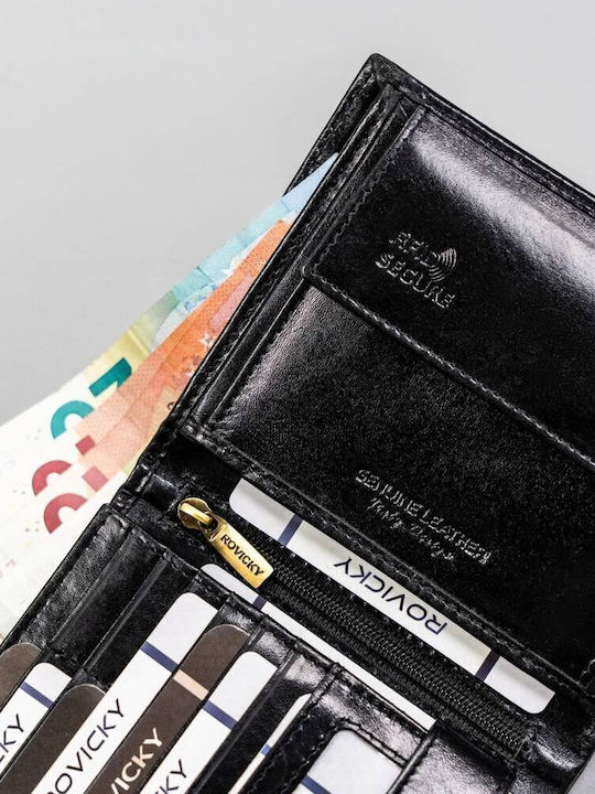 Leder Herren Geldbörse Schwarz