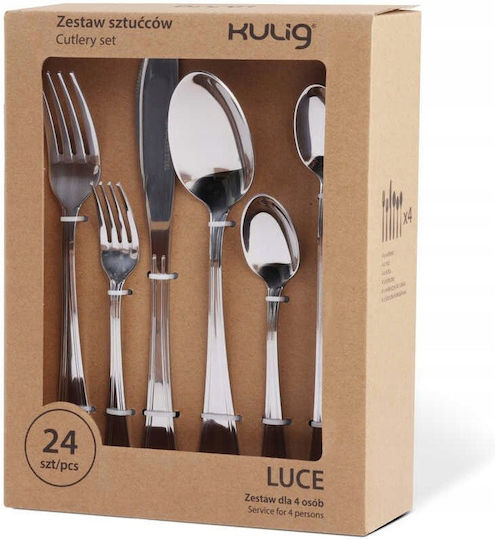 Amefa Set de Tacâmuri Argintiu 24buc
