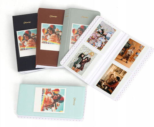 Photo Album 64 Photos Fuji Instax Wide 400 Square Polaroid 600 Sx70 Now Green