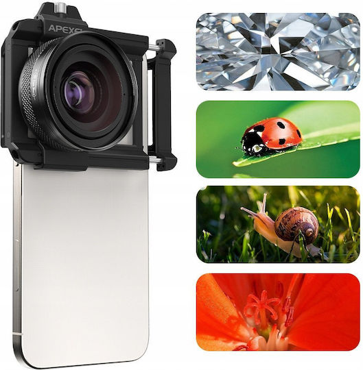 Phone Lens Zoom Lens 10–20x Macro Led Ring Light Macro Apexel Apl-zm100fl26