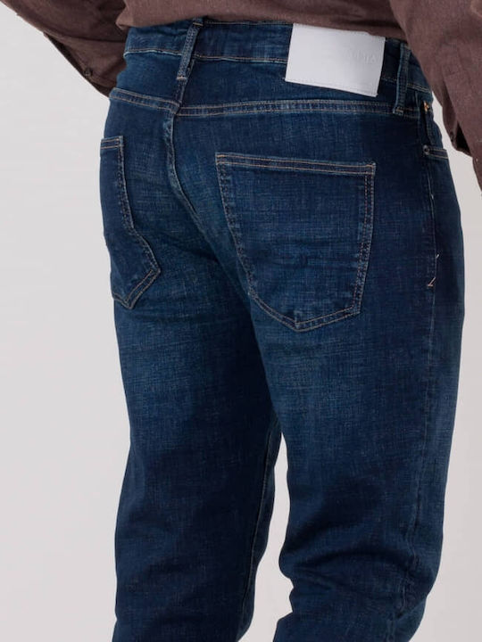 Jean Pantaloni Jeans pentru Bărbați cu Croială Slim Blue