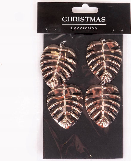 Christmas Decoration Home Styling Collection Christmas Decorations Gold Hanging Leaves 4 Pieces