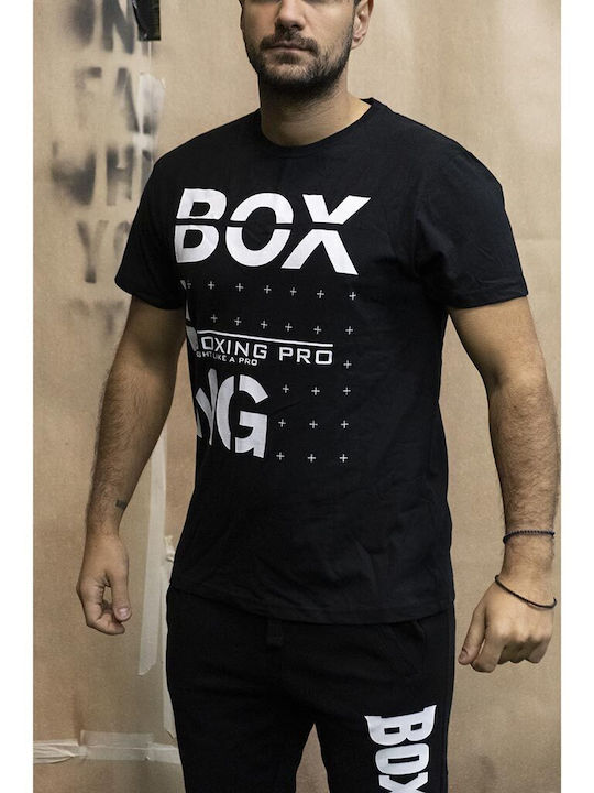 Boxing Pro Ανδρική Κοντομάνικη Μπλούζα για Boxing Μαύρη