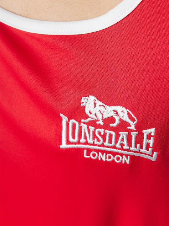 Lonsdale Amateur Herren Ärmellos T-Shirt 119126-2000 für Boxen Rot