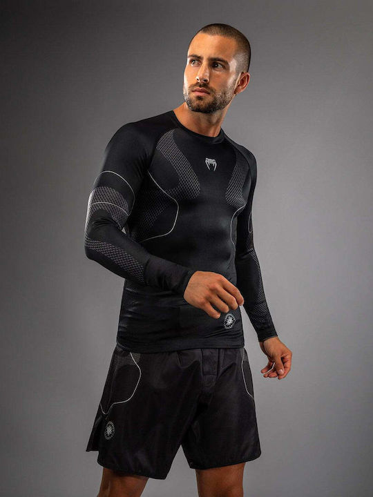 Venum Herren Langärmlig T-Shirt VENUM-05715-128 für Jiu-Jitsu / MMA Schwarz