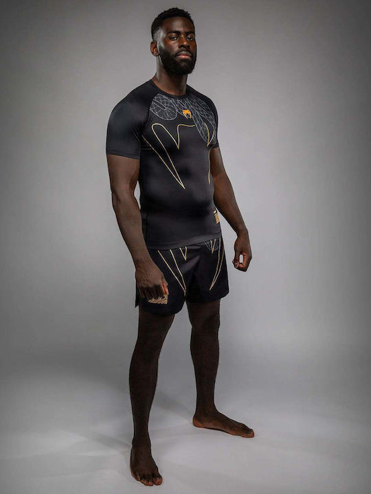Venum Short Sleeve Shirt VENUM-05749-109 for Jiu-Jitsu / MMA Black