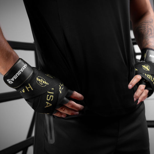Μπαντάζ Hayabusa 180” Deluxe Hand Wraps Black Gold