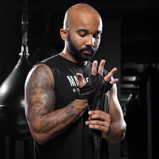 Μπαντάζ Hayabusa Mayweather 180” Stretch Hand Wraps Black Grey