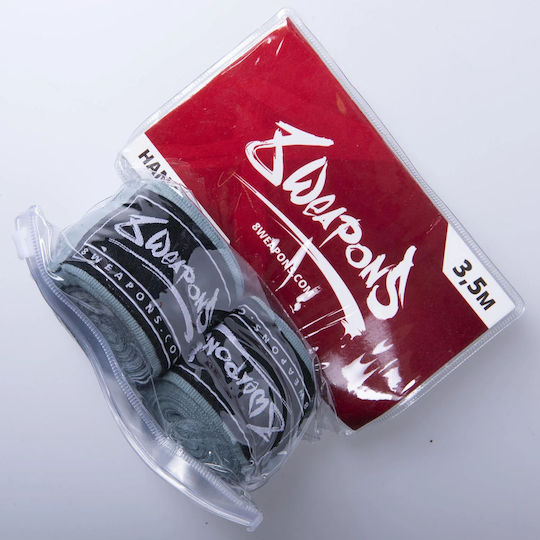 8 Weapons Semi-Elastic Hand Wraps 3.5 M Gray
