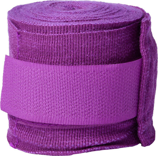 8 Weapons Semi-Elastic Martial Arts Hand Wraps 5m Purple