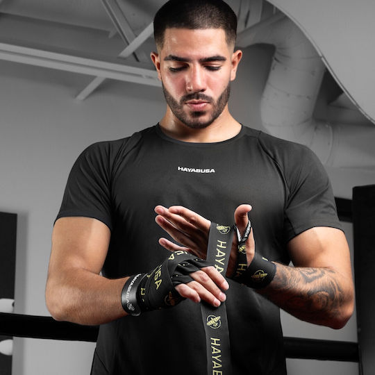 Μπαντάζ Hayabusa 180” Deluxe Hand Wraps Black Gold