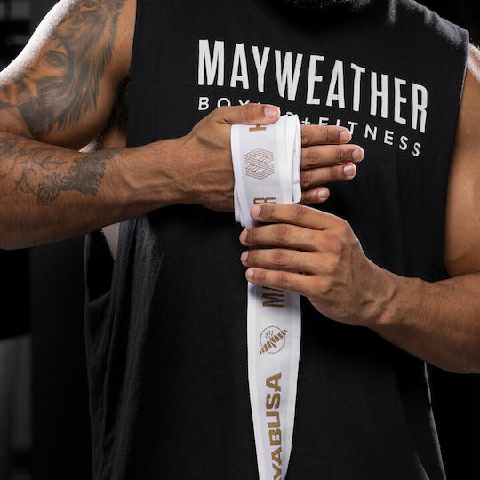 Μπαντάζ Hayabusa Mayweather 180” Deluxe Hand Wraps White Gold