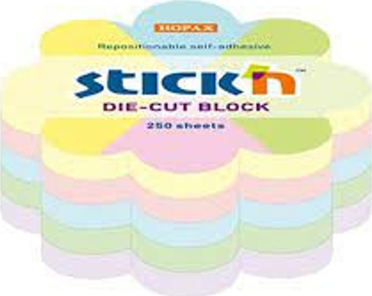 Σημειώσεις Stick N Stick`n 67x67mm Kwiatek Mix 5 Kol Pastelowych 250 Φύλλα 21832