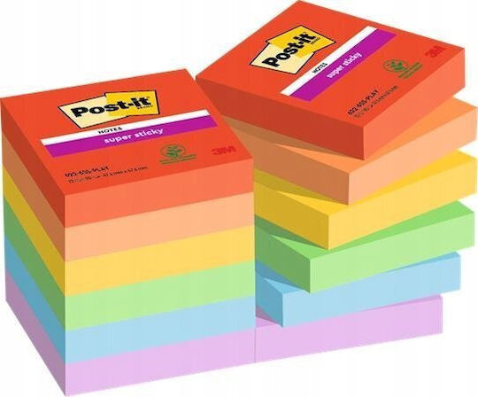 3m Post-it 7100258794 Square Multicolour Memo Paper 47.6 Mm 47.6 Mm 90 Sheets