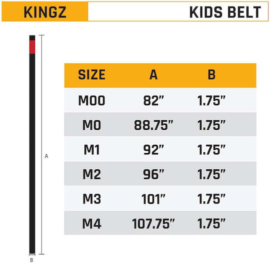 Children's Kingz Belts White Stripe Ye