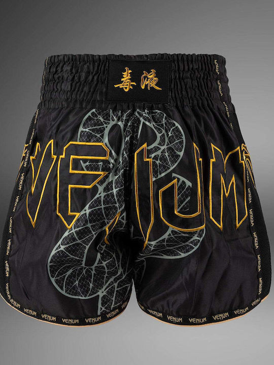 Venum Muay Thai Shorts Serpenti Schwarz Silber Gold