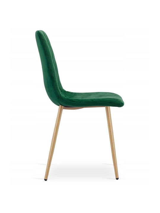 Dining Room Velvet Chair Dark Green Velvet 3pcs
