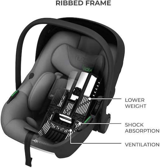Kinderkraft I-LITE Καθισματάκι Αυτοκινήτου i-Size με Isofix Grey
