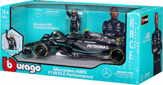 Bburago 18-28037 Diecast Racing F1 Mercedesamg W14e #44 Lewis Hamilton Scale 1:24 Driver Figure